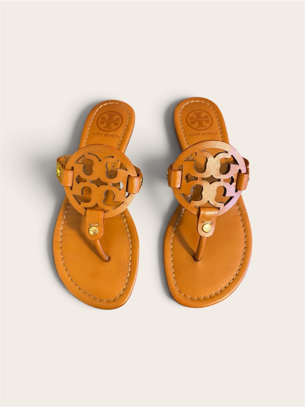Vintage Vachetta leather Tory Burch sandals